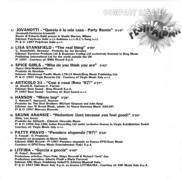 Various - Festivalbar 97 (2xCD, Comp) - Image 2