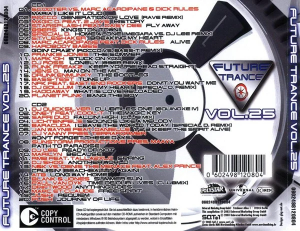 Various - Future Trance Vol. 25 (2xCD, Comp, Copy Prot.) - Image 2