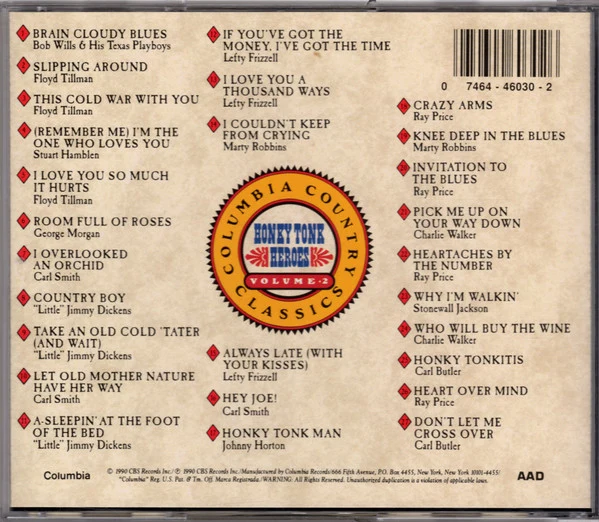 Various - Honky Tonk Heroes (CD, Comp) - Image 2