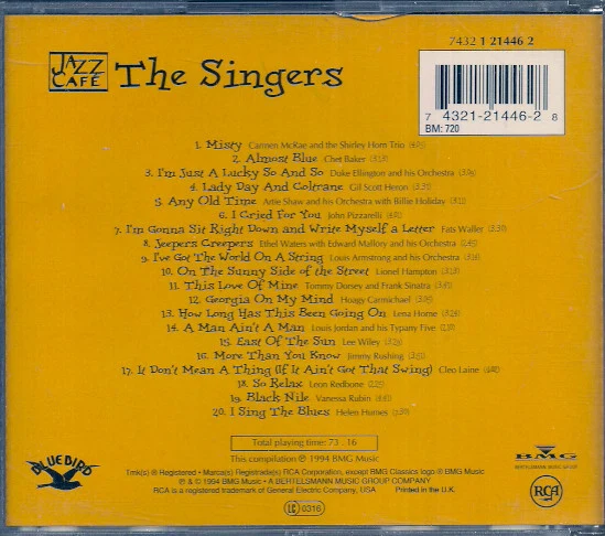 Various - Jazz Cafe - The Singers (CD, Comp, RM) - Image 2