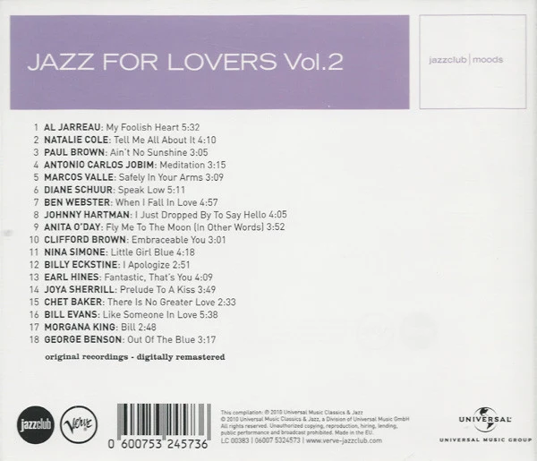 Various - Jazz For Lovers Vol.2 (CD, Comp, RM) - Image 2