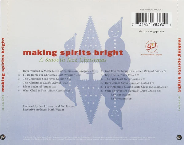 Various - Making Spirits Bright: A Smooth Jazz Christmas (CD, Comp) - Image 2