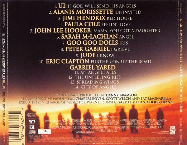 Various - Music From And Inspired By The City Of Angels Motion Picture (HDCD, Comp) - Image 2