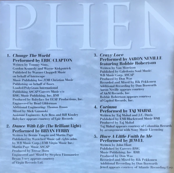 Various - Music From The Motion Picture Phenomenon (CD, Album, Comp) - Image 5