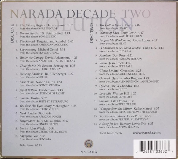 Various - Narada Decade Two Evolution 1992 To 2001 (2xCD, Comp) - Image 2