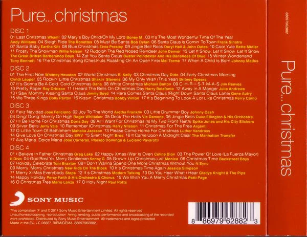 Various - Pure... Christmas (4xCD, Comp) - Image 2