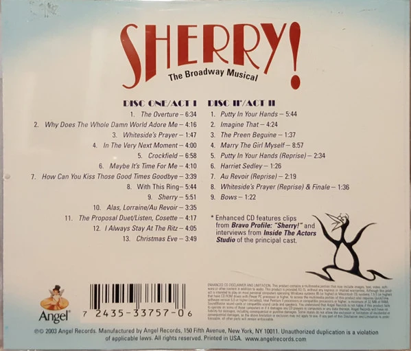 Various - Sherry! The Broadway Musical (World Premiere Cast Recording) (2xCD, Album, Enh) - Image 2