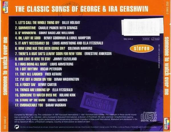 Various - Someone To Watch Over Me (The Classic Songs Of George & Ira Gershwin) (CD, Comp) - Image 2