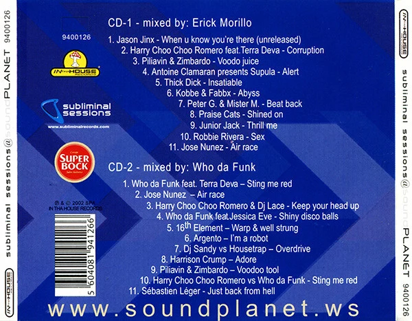 Various - Subliminal Sessions @ Sound Planet (2xCD) - Image 2