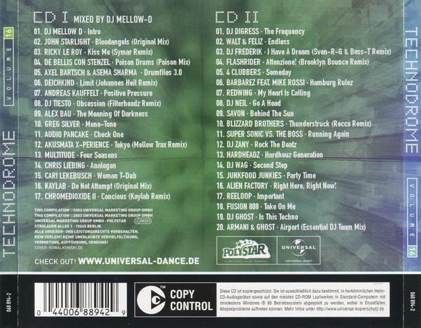 Various - Technodrome Volume 16 (CD, Copy Prot., Mixed + CD, Comp, Copy Prot.) - Image 2