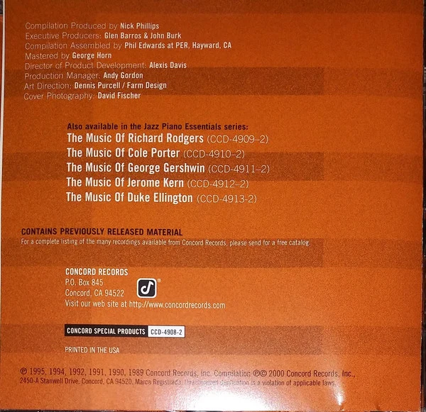 Various - The Music Of Thelonius Monk - Jazz Piano Essentials  (CD, Comp, Promo) - Image 5