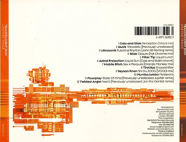 Various - Trancelucent 2001: Uplifting Trance (CD, Comp, Mixed) - Image 2