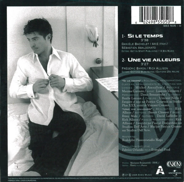 Vincent Niclo - Si Le Temps (CD, Single) - Image 2