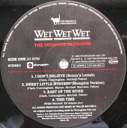 Wet Wet Wet - The Memphis Sessions (LP, Album) - Image 3