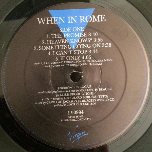 When In Rome - When In Rome (LP, Album, Spe) - Image 5