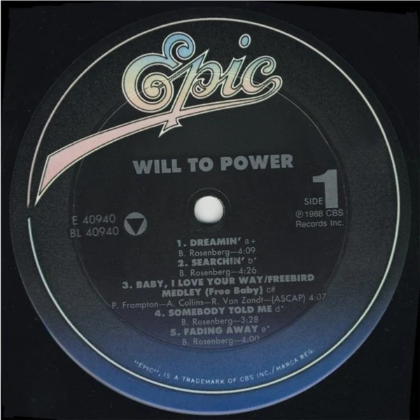 Will To Power - Will To Power (LP, Album, Car) - Image 4