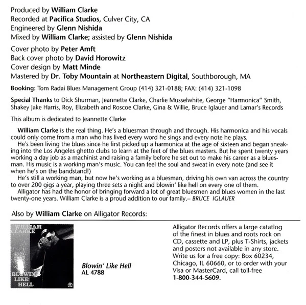 William Clarke - Serious Intentions (CD, Album) - Image 5