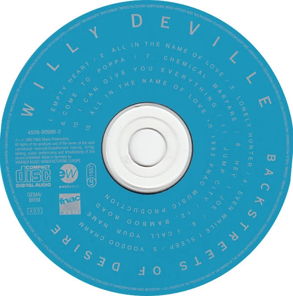 Willy DeVille - Backstreets Of Desire (CD, Album) - Image 3