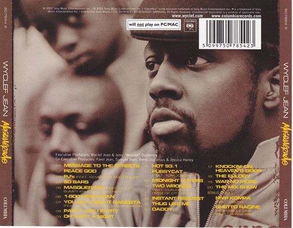 Wyclef Jean - Masquerade (CD, Album, Copy Prot.) - Image 2