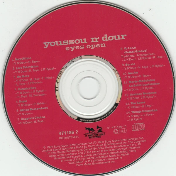 Youssou N' Dour* - Eyes Open (CD, Album) - Image 3