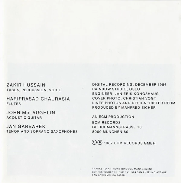 Zakir Hussain - Making Music (CD, Album) - Image 5