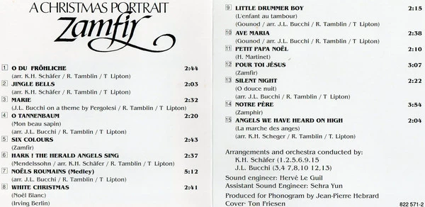 Zamfir* - A Christmas Portrait  (CD, Album, RP) - Image 2