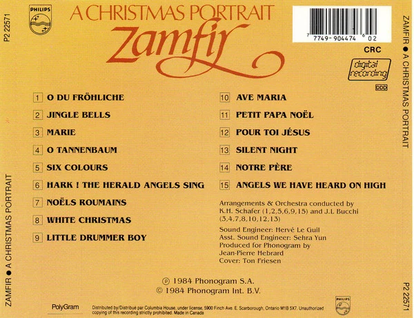 Zamfir* - A Christmas Portrait  (CD, Album, RP) - Image 4