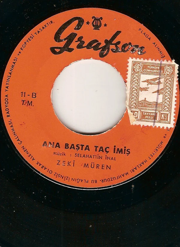 Zeki Müren - Hancı / Ana Başta Taç İmiş (7", Single, Ora) - Image 2